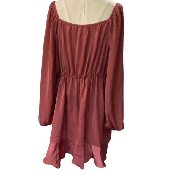 Sadie & Sage long sleeve Mini Dress with square neckline size medium - Picture 6 of 12